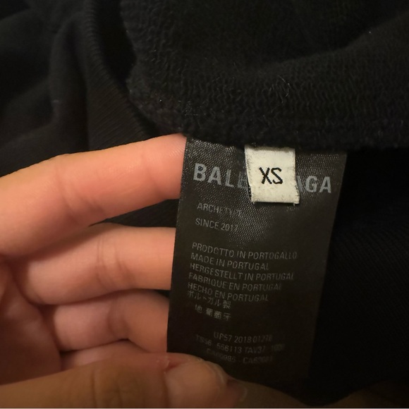 Balenciaga 2017 Archetype Black Logo Oversized Hoodie 🖤 - Picture 4 of 7